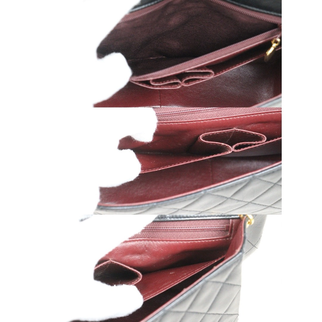 Very Good ( Rank A)｜ CHANEL Matrasse Lamb Skin Chain Bag Black Made in 1989-1991 Year｜P25051610