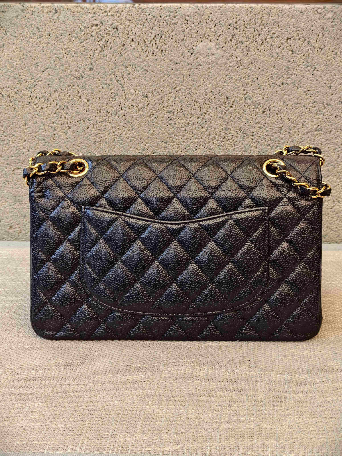 Include Entrupy Certificate of Authenticity｜Very Good ( Rank A)｜ CHANEL caviar Skin Matrasse Chain Double Flap 25 Shoulder Bag  Black