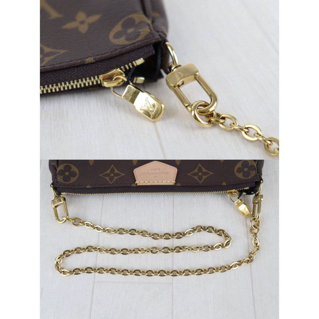Include Entrupy Certificate of Authenticity｜Very Good ( Rank A)｜ Louis Vuitton Monogram Multi Pochette Accessoire Khaki｜Z26092911