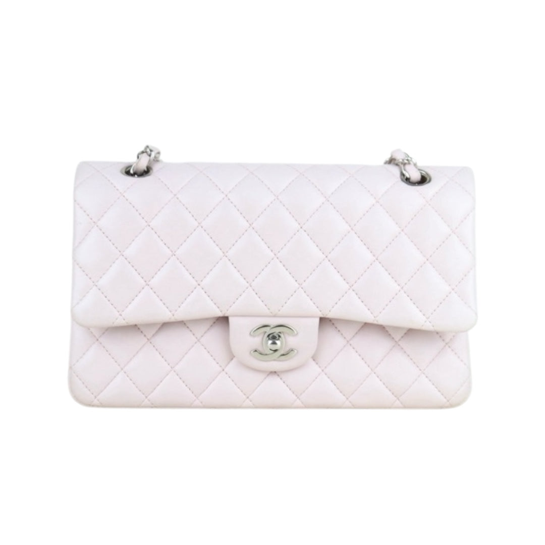 Good ( Rank AB)｜ CHANEL Lamb Skin Matrasse Double Flap 25 Shoulder Bag Pink Made In 2018 Year ｜S25092002