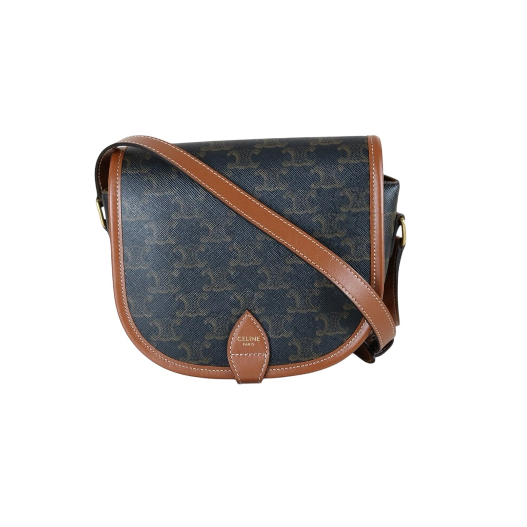 Very Good ( Rank A) ｜ CELINE Macadam Triomphe Cross Body Shoulder Bag Current Model｜S25102803