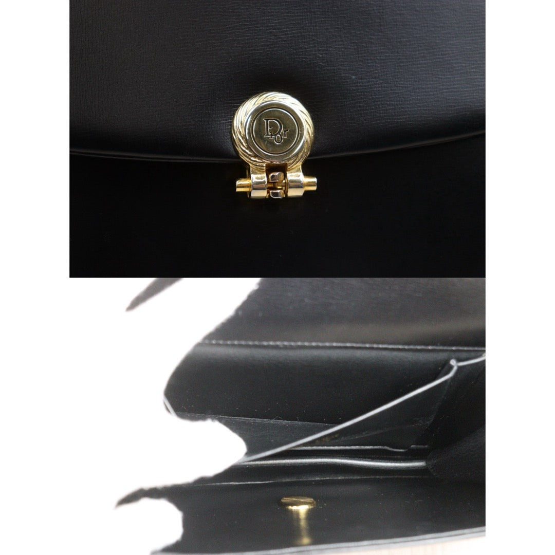 Very Good ( Rank A)｜Dior Vintage Calf Leather Chain Shoulder Bag Black ｜26020613