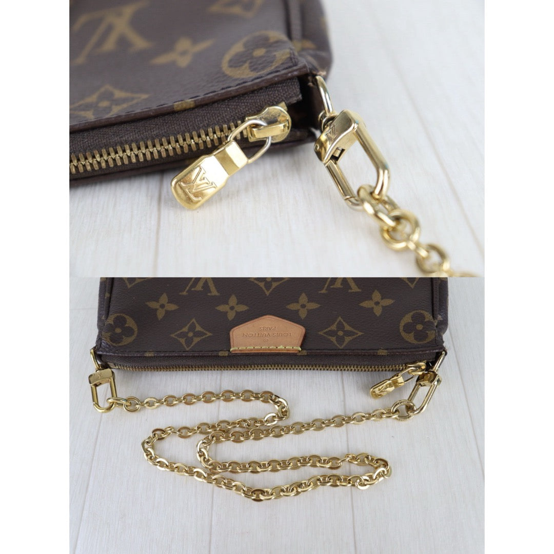 Include Entrupy Certificate of Authenticity｜Good ( Rank AB) ｜ Louis Vuitton Monogram Multi Pochette Accessoire Khaki｜Z26092906