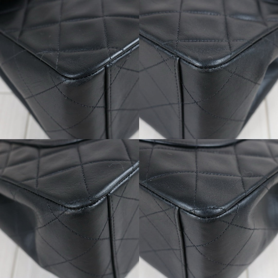 Include Entrupy Certificate of Authenticity｜Very Good ( Rank A)｜CHANEL  Matrasse Chain  Lambskin Single Flap Black Shoulder Bag Made In 1994～1996Year｜S26090749