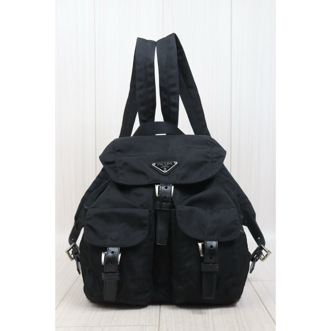 Include Entrupy Certificate of Authenticity｜Good ( Rank AB) ｜Prada  Nylon Black Backpack Small｜26070202