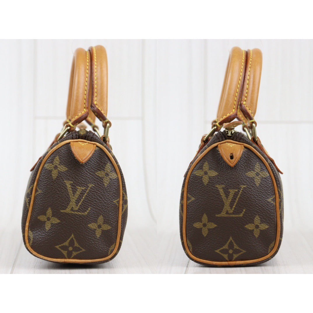 Rank AB ｜ LV Monogram Mini Speedy Handbag With Shoulder Strap｜24012902