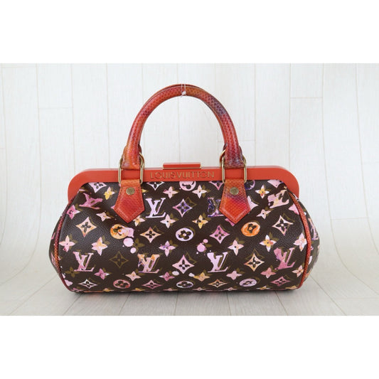 Include Entrupy Certificate of Authenticity｜Excellent（Rank SA）｜ Louis Vuitton Richard Prince Monogram Watercolor Papillon Frame Top Handle Bag｜S26081801