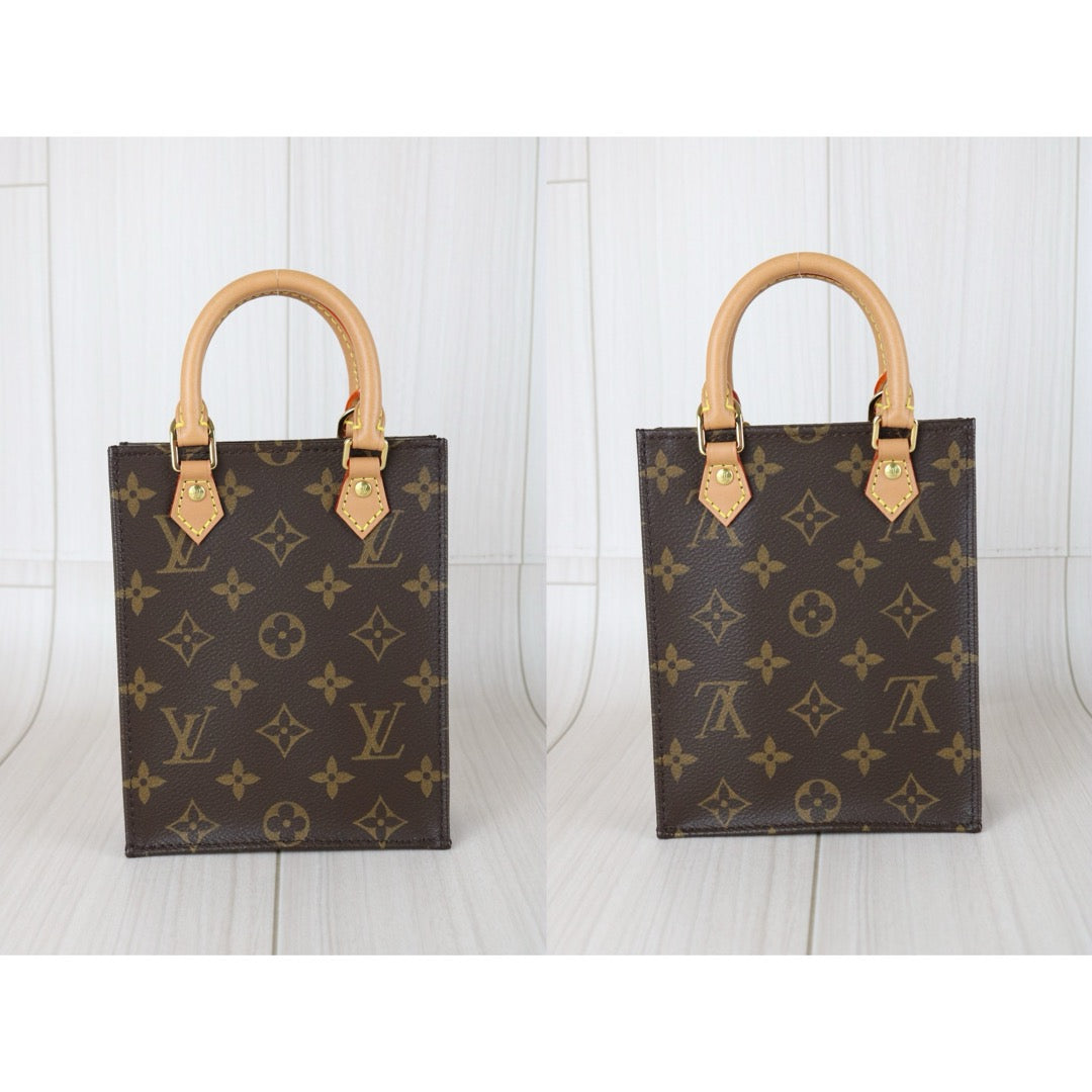 Very Good ( Rank A)｜ LV Monogram Petit Sac Plat MINI Tote Bag Shoulder Bag｜X25091401