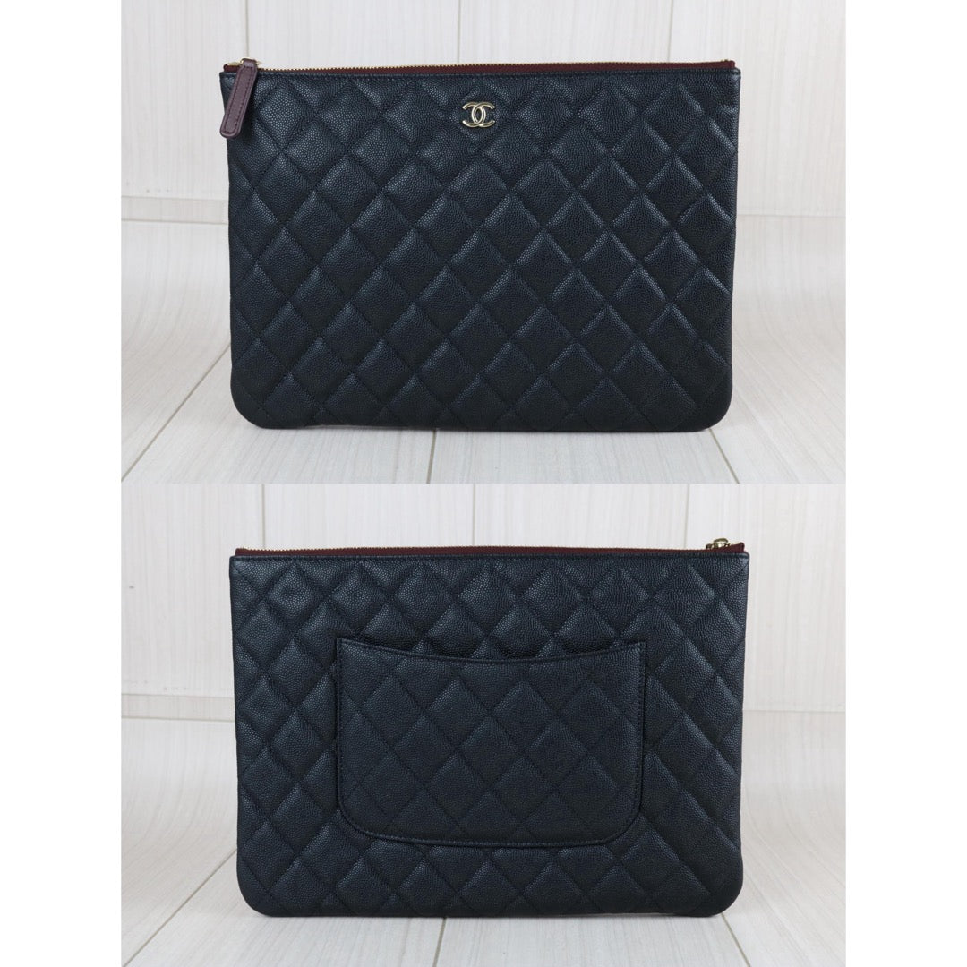Include Entrupy Certificate of Authenticity｜Excellent（Rank SA）｜Full Set CHANEL Caviar Skin  Klassische Pochette Mit Reissverschluss  Black IC Chips Model｜X26051804