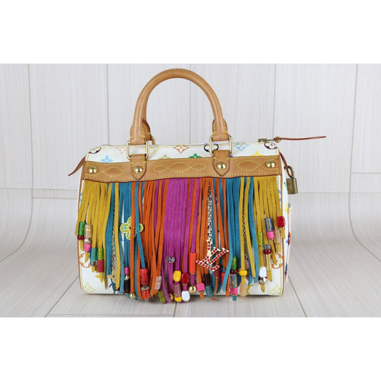 Good ( Rank AB)｜ LV Takashi Murakam Multi Monogram  Speedy25 Handbag 2006 Fringe Limited Edition ｜S26020402