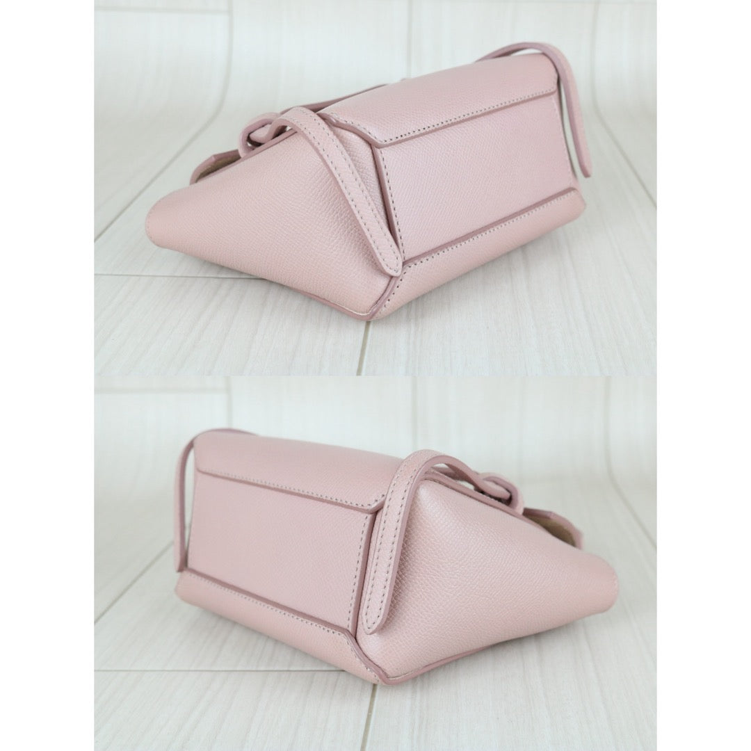 Very Good ( Rank A)｜CELINE Calf Leather Belt Pico Handbag Shoulder Bag Misty Rose｜S25112910