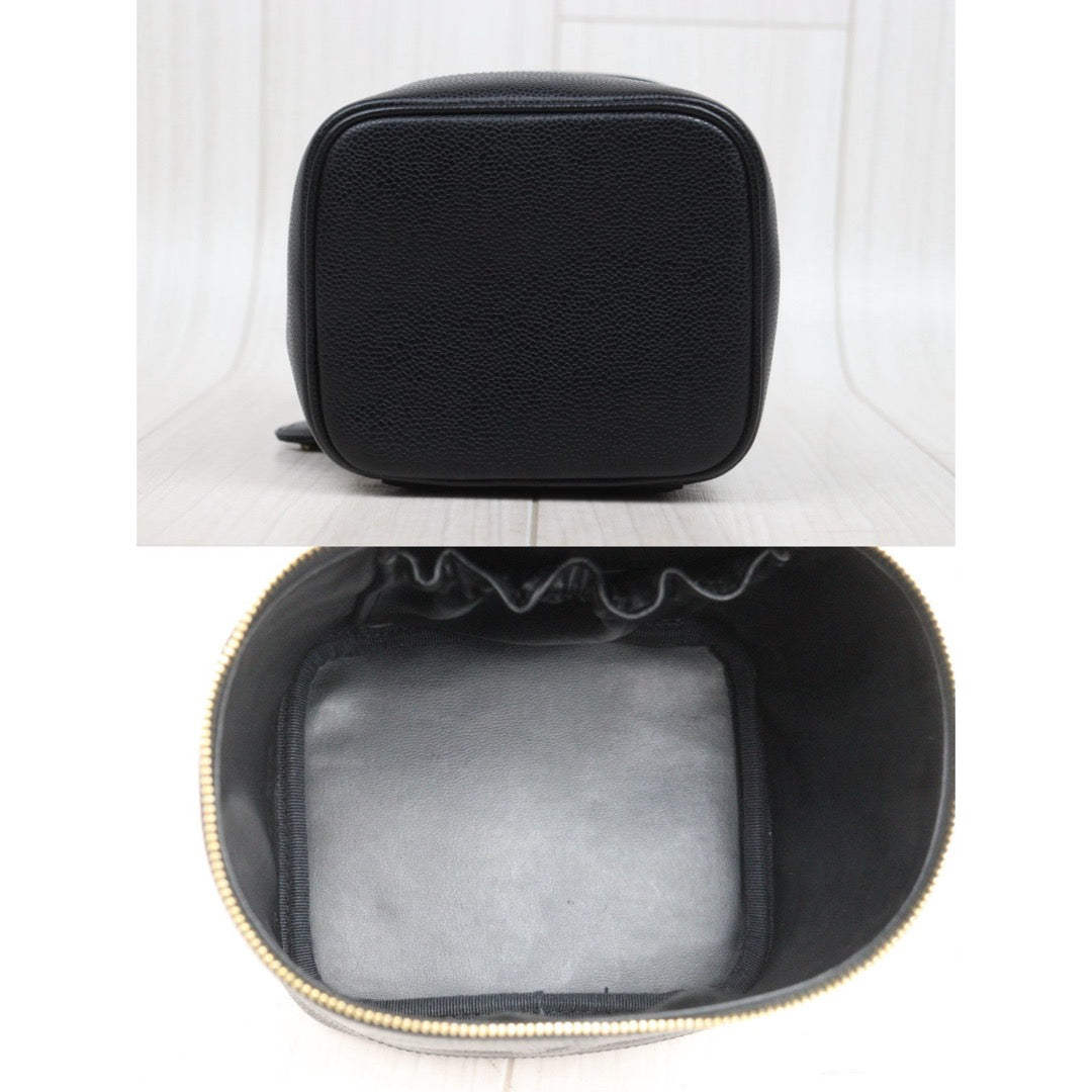 Very Good ( Rank A) ｜Full Set CHANEL Caviar Skin Vanity Handbag  Made In 1994～1996Year ｜25112603