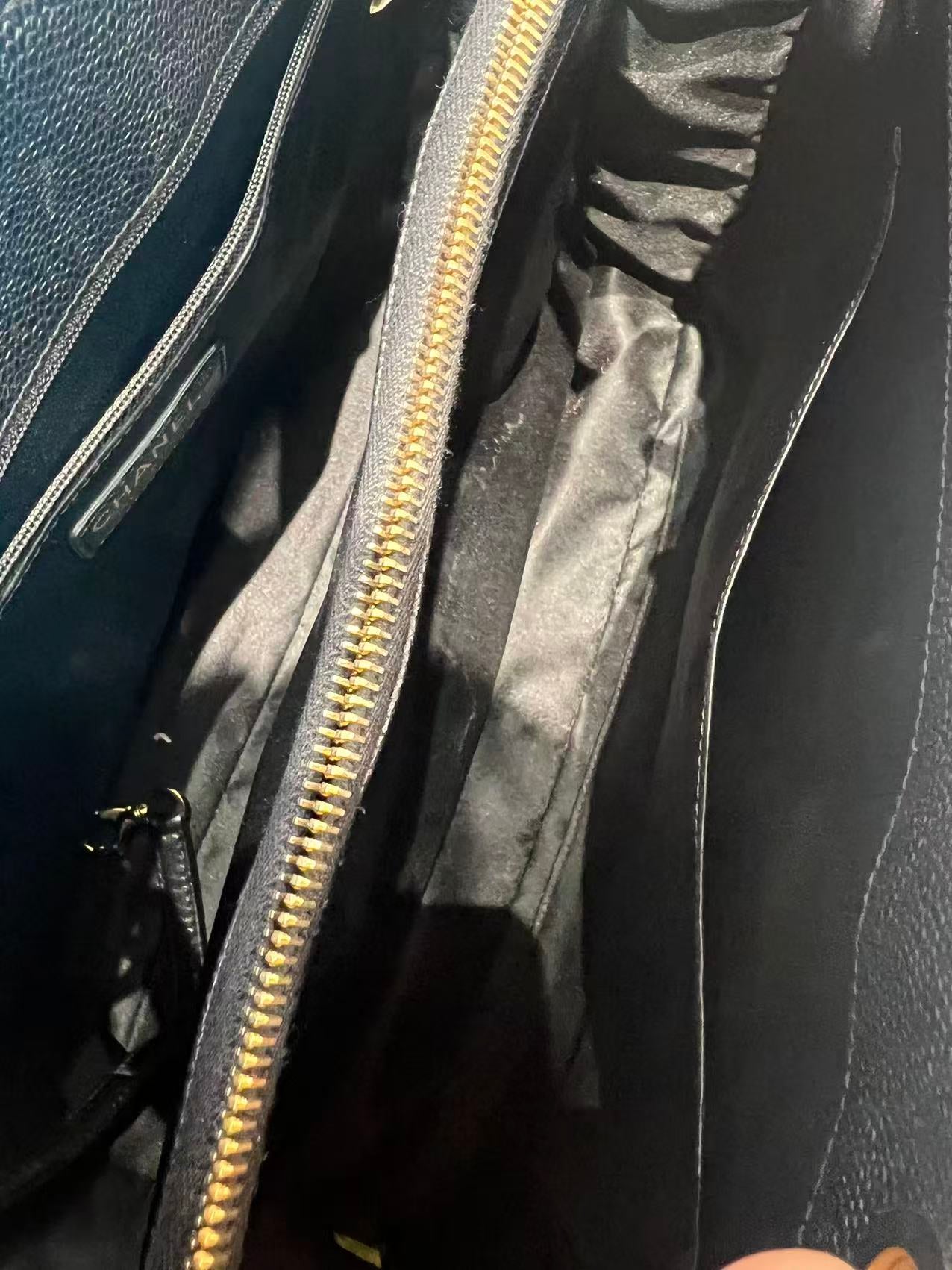 1/3 CHANEL Matrasse GST Chain Tote Bag Caviar Skin Black  Made