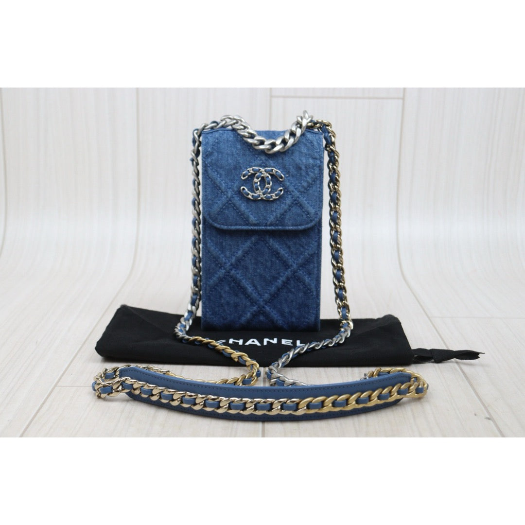 Very Good ( Rank A)｜ CHANEL Matrasse Chain Demin Blue 19Bag Shoulderbag Made In 2021-2022Year｜W25121601