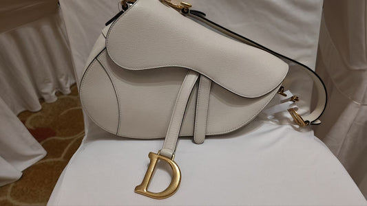 Very Good ( Rank A)｜Dior Trotter Saddle Shoulder Bag Medium White