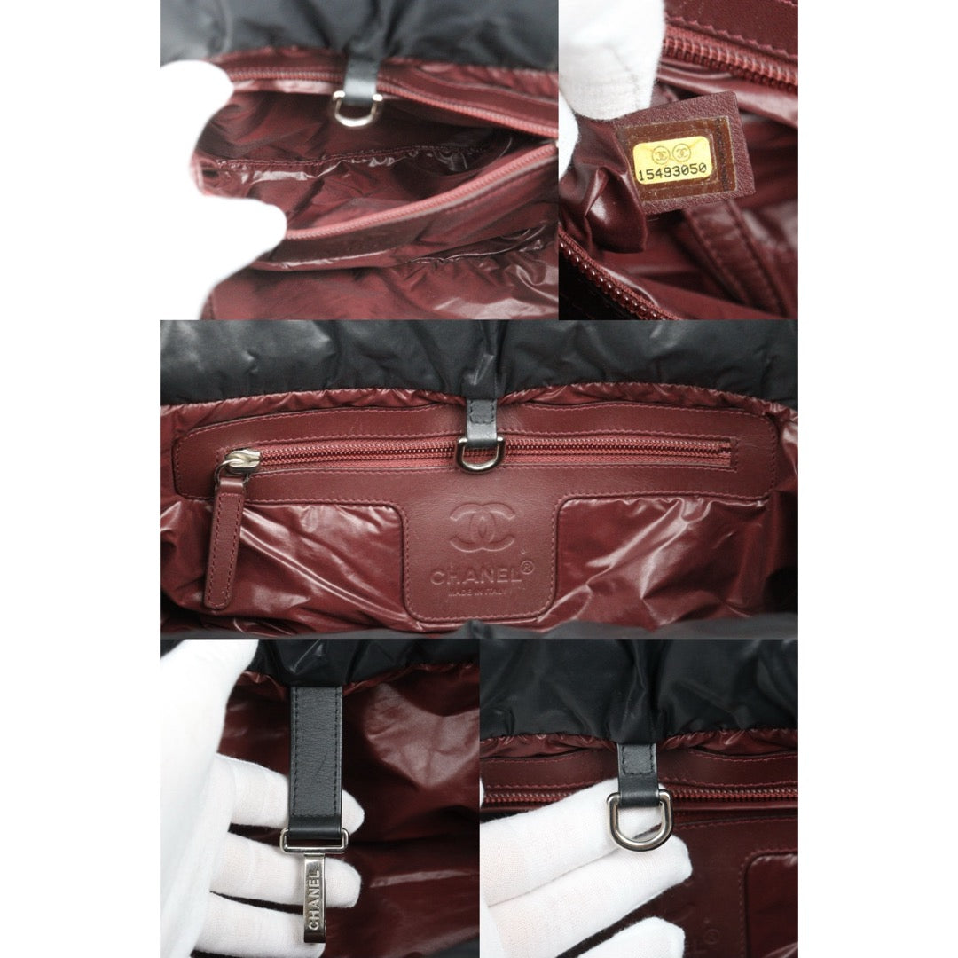 Good ( Rank AB)｜ CHANEL COCOON Down Tote Hand Bag  Black Made in 2011Year ｜25112806