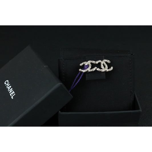 Include Authentic Detective Certificate of Authenticity｜Very Good ( Rank A) ｜CHANEL B14C COCO Mark Braids Rhinestone Earrings Made In 2014 Year｜X26042003