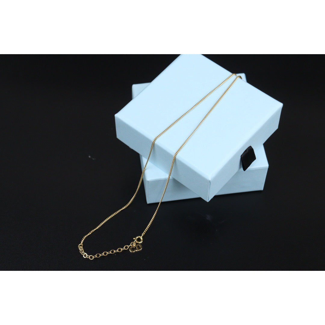 Rank A ｜ Dior CD Necklace Gold Plated ｜V24030763