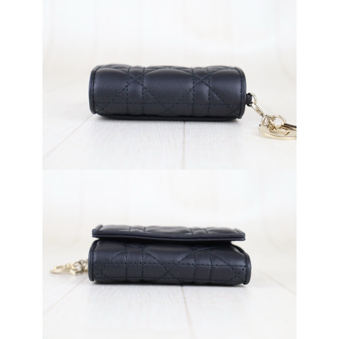 Very Good ( Rank A)｜ Dior Lamb Skin Black Wallet｜S25100503
