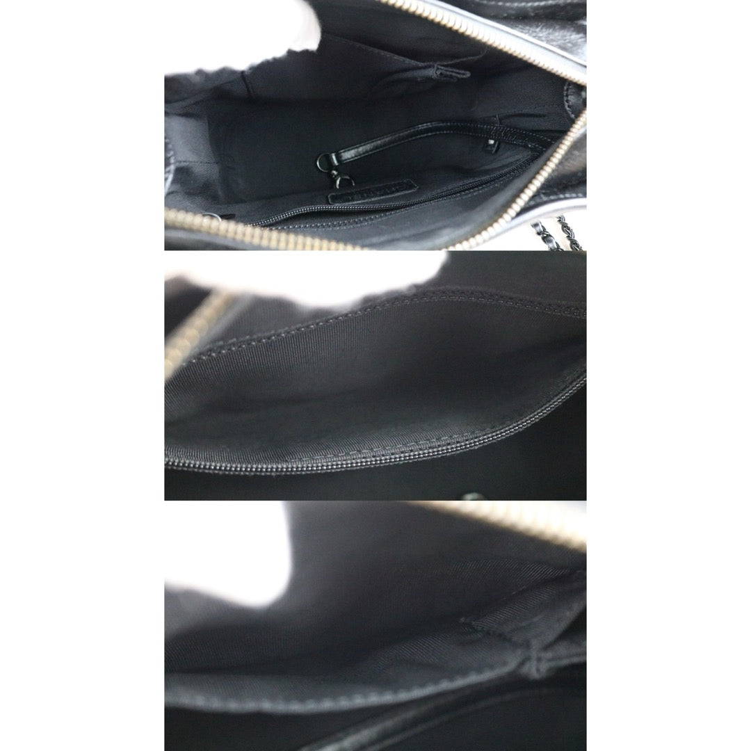 Include Entrupy Certificate of Authenticity｜Very Good ( Rank A)｜CHANEL So Black Calfskin Gabrielle Shoulder Bag PM Made in 2019-2020Year｜S26073121