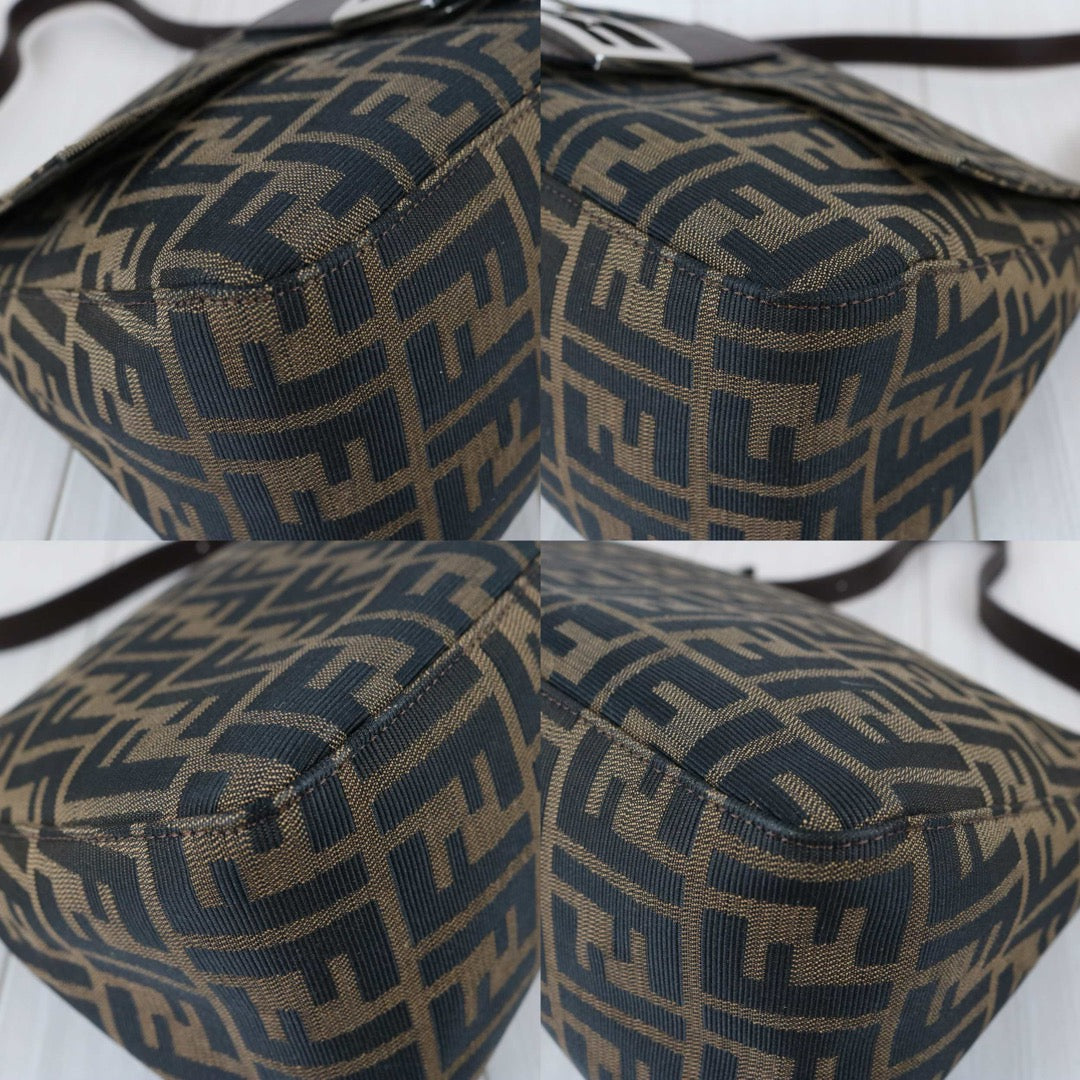 Include Entrupy Certificate of Authenticity｜Very Good ( Rank A)｜ FENDI Zucca Mamma Baguette Shoulder Bag ｜X26092110