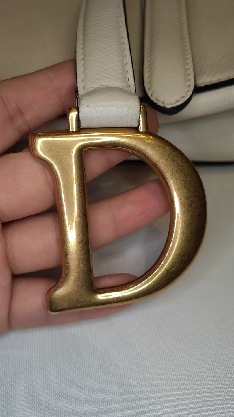 Very Good ( Rank A)｜Dior Trotter Saddle Shoulder Bag Medium White