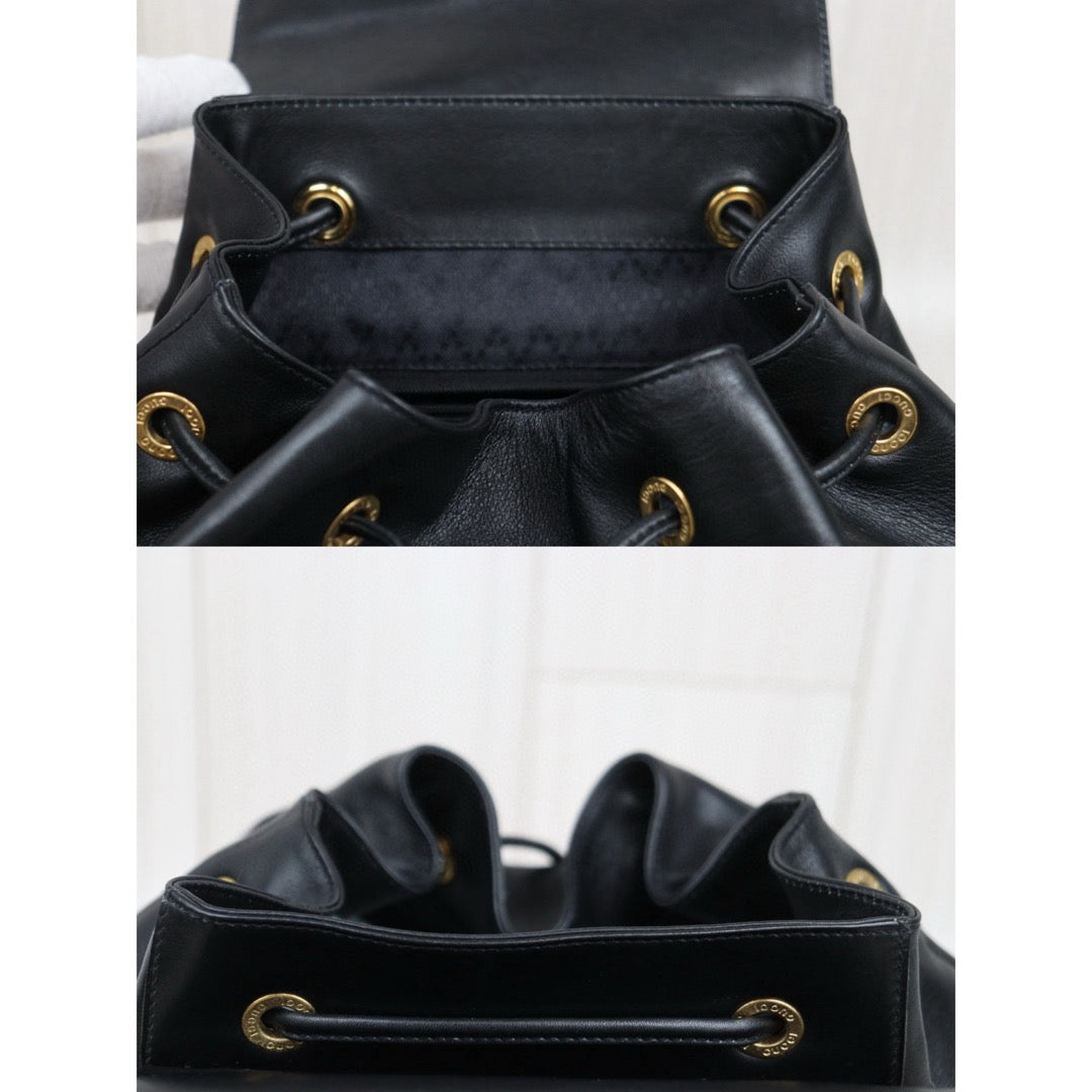 Very Good ( Rank A) ｜GUCCI Bamboo Leather GM Backpack Black｜25042120