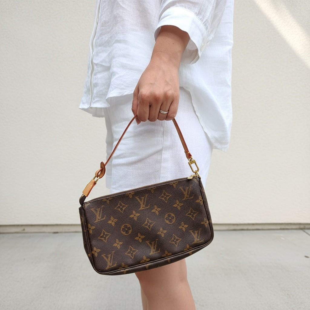 Include Entrupy Certificate of Authenticity｜Very Good ( Rank A)｜ Louis Vuitton  Monogram Pochette Accessoires ｜26061106