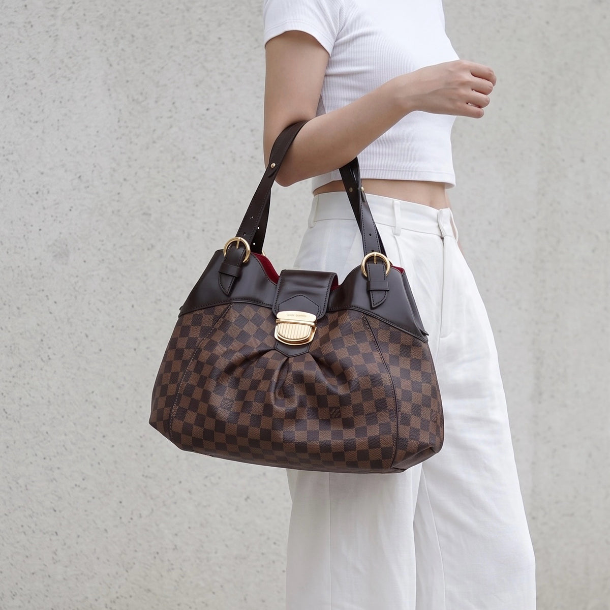 Include Entrupy Certificate of Authenticity｜Excellent（Rank SA)｜ Louis Vuitton Damier Ebene Sistina GM Shoulder Bag｜S26081901