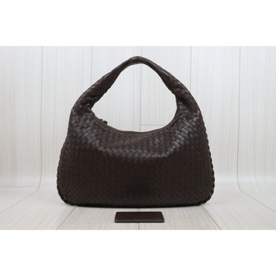 Good ( Rank AB)｜ Bottega Veneta Lamb Skin Braid Shoulder Bag Brown｜V25082211