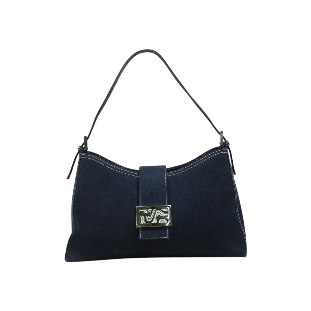 Include Entrupy Certificate of Authenticity｜Good ( Rank AB)｜  FENDI Denim  Shoulder Bag  ｜26082105