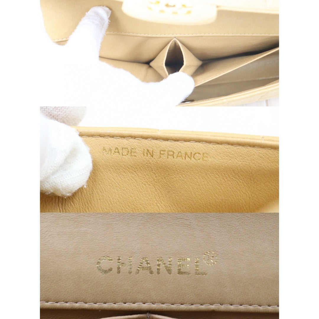 Good ( Rank AB)｜ CHANEL  Lambskin Shoulder Bag Beige Made In 2002～2003 Year｜24101906