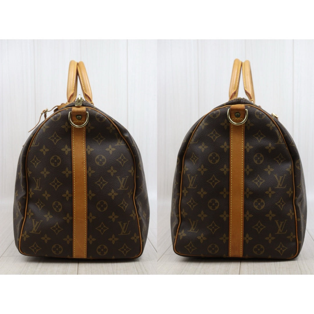 Include Entrupy Certificate of Authenticity｜Good ( Rank AB) ｜ Louis Vuitton Monogram Keepall Bandouliere 50 Handbag Shoulder Bag｜26042811