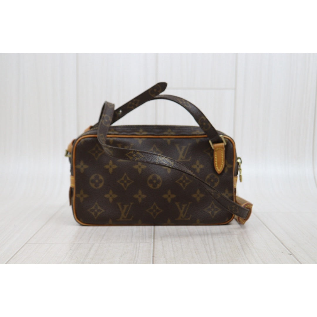 Include Entrupy Certificate of Authenticity｜Fair ( Rank B)｜Louis Vuitton Monogram Pochette Marley Bandolier Shoulder Bag｜25121803