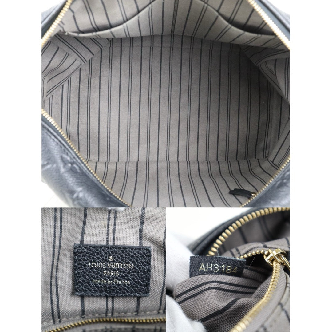 Include Entrupy Certificate of Authenticity｜Very Good ( Rank A)｜ Louis Vuitton  Current Model Monogram Empreinte Speedy 35 Handbag Shoulder Bag  Black｜S26060802