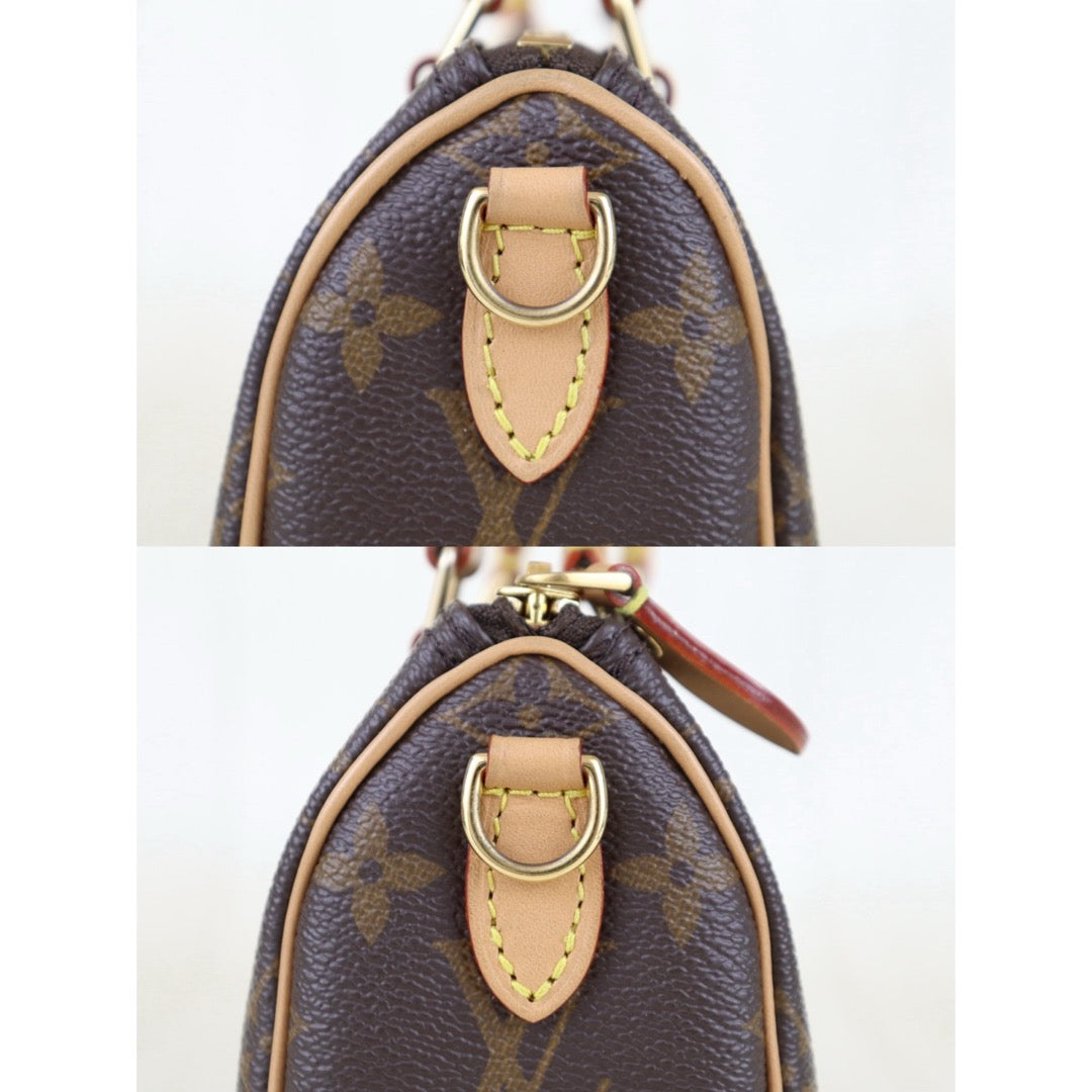 Good ( Rank AB)｜LV Monogram Nano Speedy Handbag Shoulder Bag Current Model｜S25110329