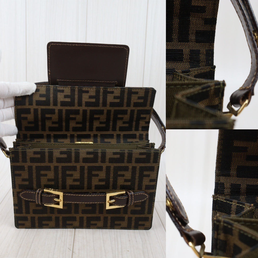 Very Good ( Rank A)｜ FENDI Zucca Mamma Shoulder Bag Gold Hardware｜24061309