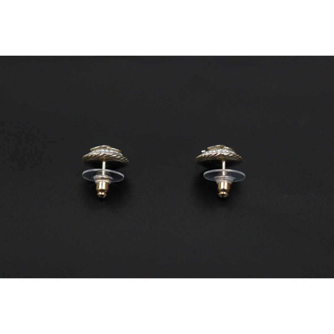 Excellent（Rank SA）｜ CHANEL B21C Coco Mark Rhinestone  Earrings Made In 2021Year｜S26031013