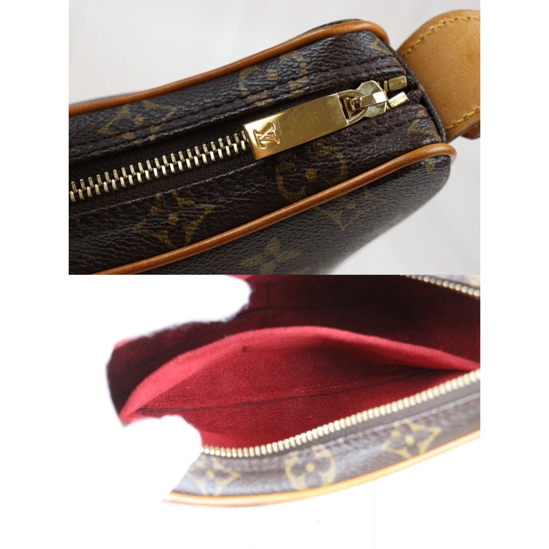 Rank AB｜LV Monogram Pochette Croissant Shoulder Bag｜24011620