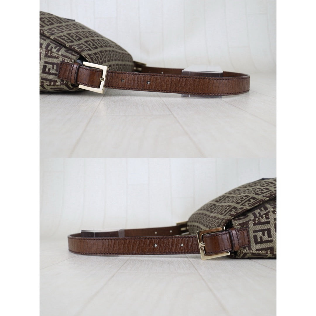 Include Entrupy Certificate of Authenticity｜Good ( Rank AB)｜ FENDI Zucca Mamma Baguette Shoulder Bag ｜S26071701