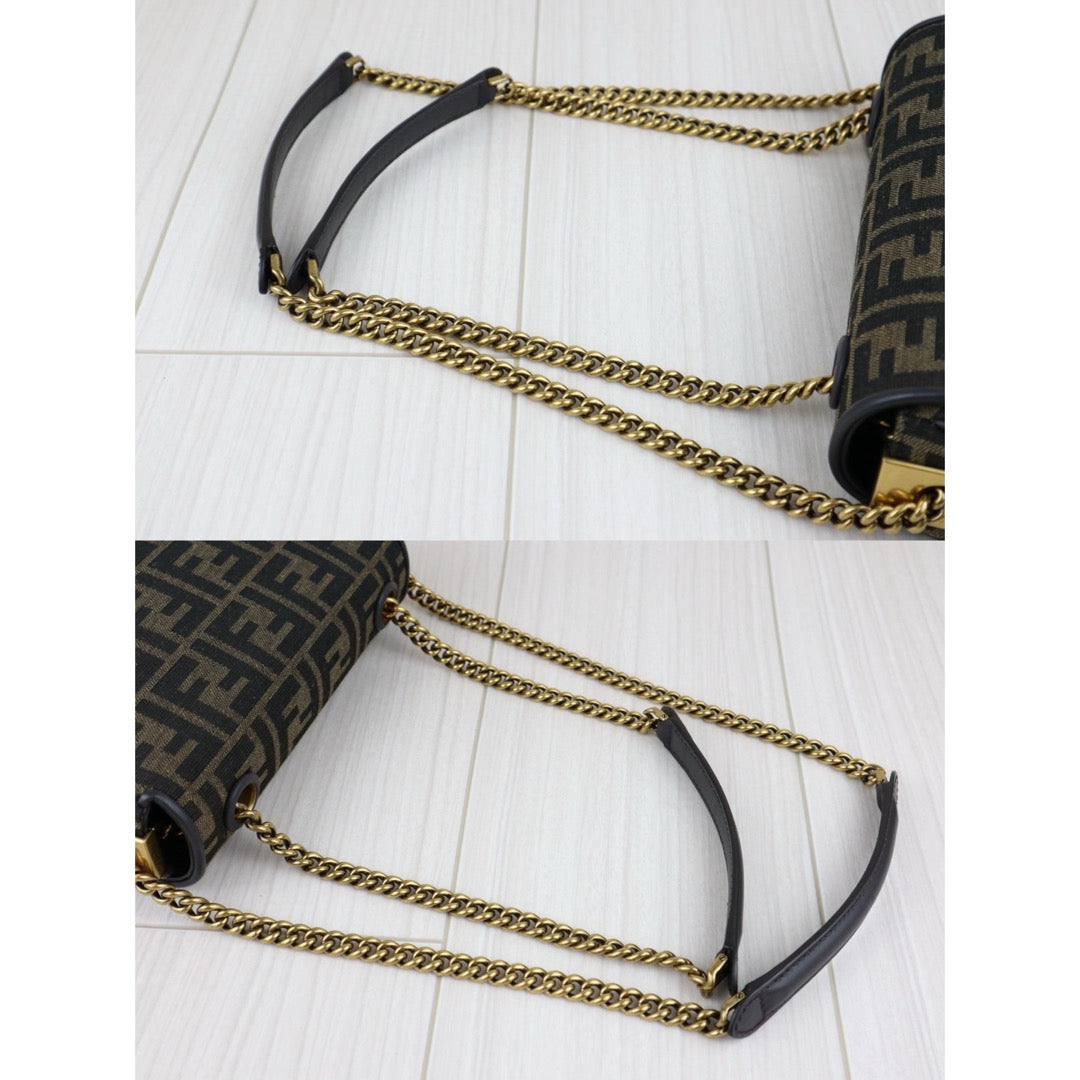 Very Good ( Rank A)｜ FENDI Zucca Mamma Baguette  Chain Shoulder Bag Current Model｜W25082902
