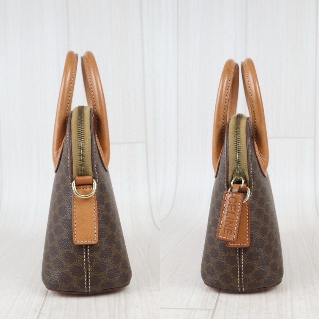 Very Good ( Rank A)｜ CELINE Macadam Bowling Bag Handbag With Shoulder Strap ｜24090515