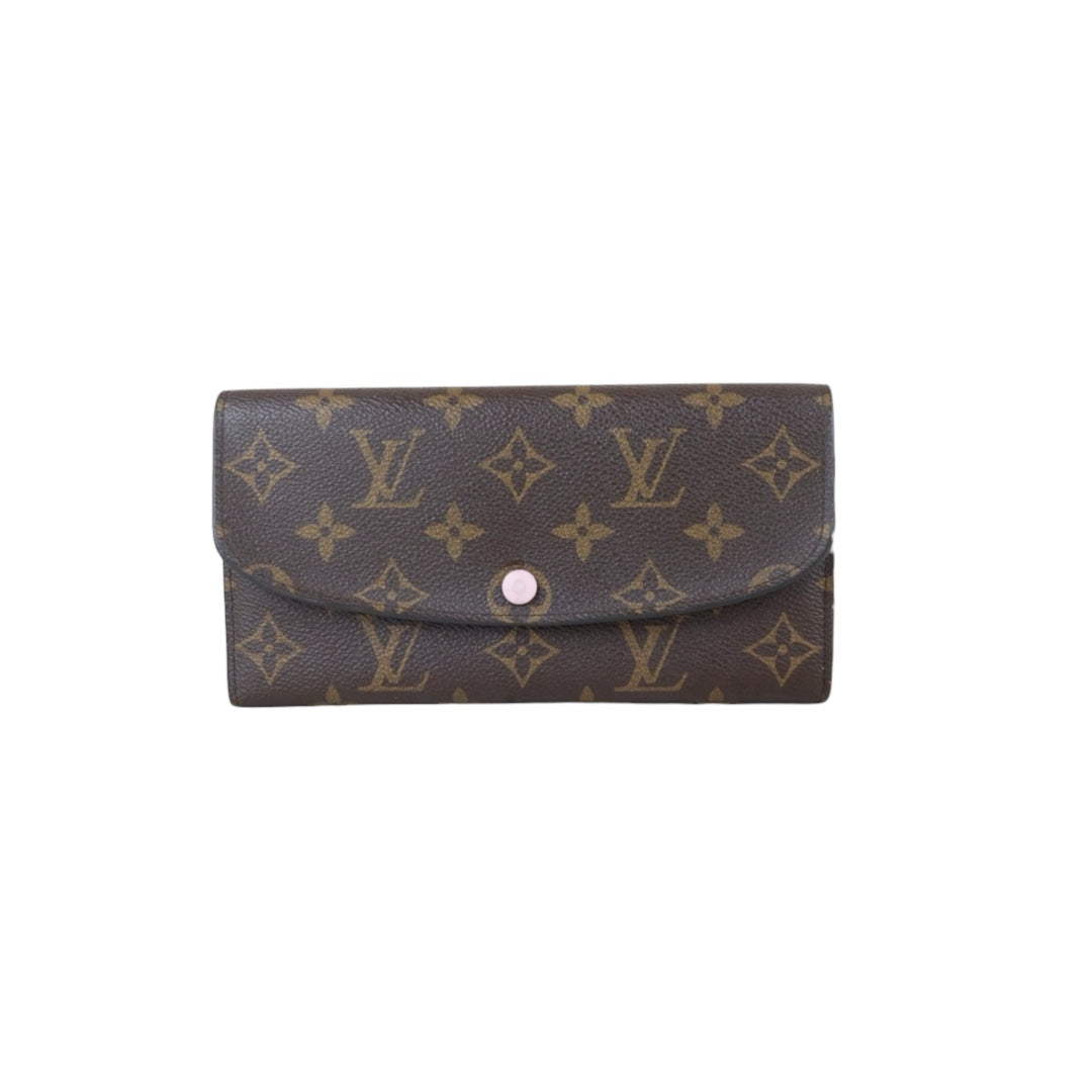 Include Entrupy Certificate of Authenticity｜Very Good ( Rank A)｜Full Set Louis Vuitton Monogram Emilie Long Wallet ｜S26051103