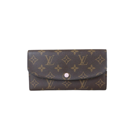 Include Entrupy Certificate of Authenticity｜Very Good ( Rank A)｜Full Set Louis Vuitton Monogram Emilie Long Wallet ｜S26051103