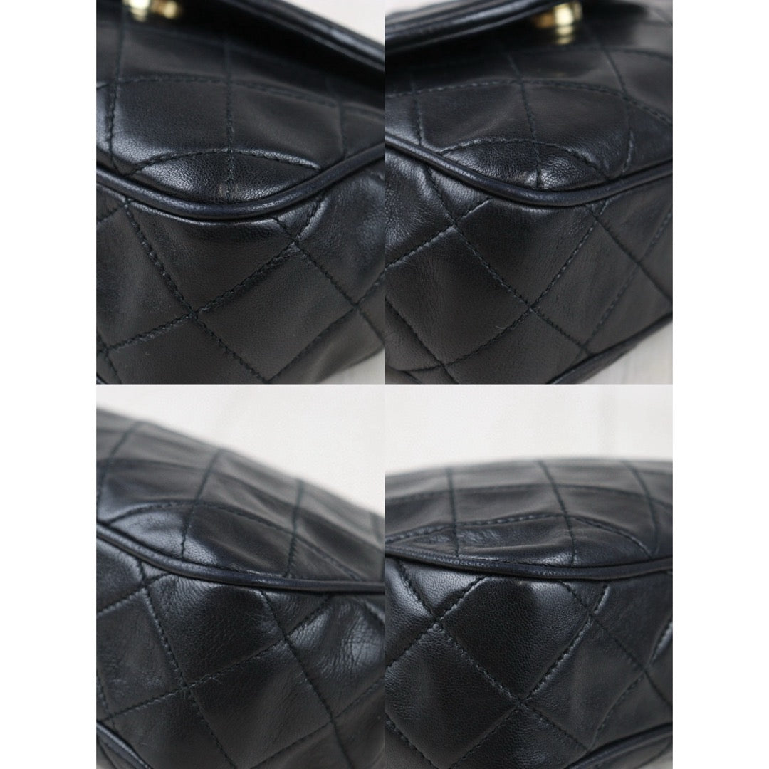 Very Good ( Rank A) ｜ CHANEL Matrasse Lambskin Chain Shoulder Bag Made In 1989～1991 Year｜P24083010