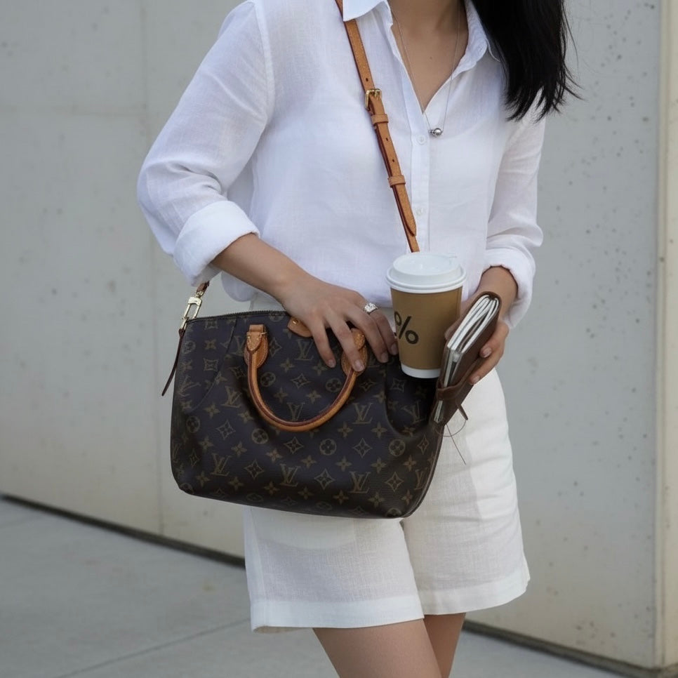 Include Entrupy Certificate of Authenticity｜Very Good ( Rank A)｜  Louis Vuitton Monogram Turenne PM HandBag ShoulderBag｜S26062214