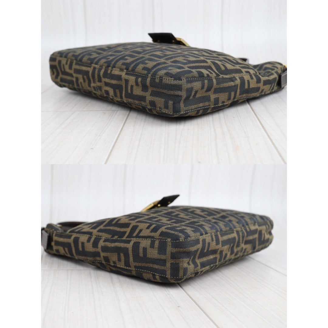 Rank A｜FENDI Zucca Mamma Shoulder Bag Gold Hardware｜23102851