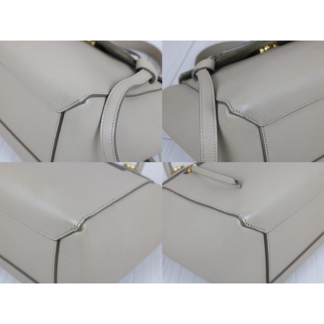 Very Good ( Rank A)｜CELINE Leather Calf Belt Micro Handbag Shoulder Bag Beige｜X25041301