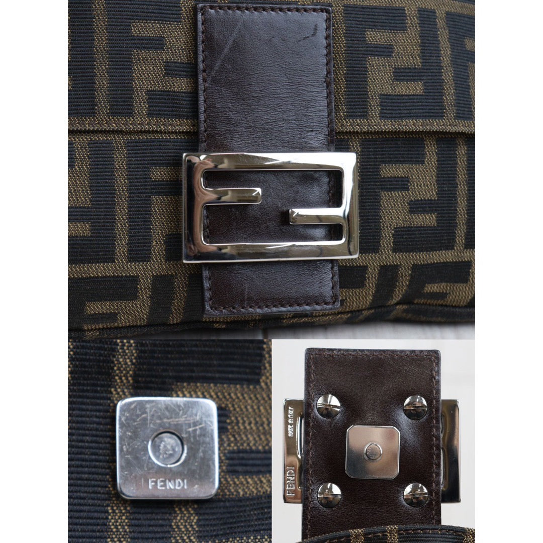 Rank A ｜ FENDI Zucca Mamma Baguette Shoulder Bag ｜23113004