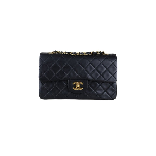 Good ( Rank AB)｜CHANEL Lamb Skin Matrasse Chain Double Flap 23 Shoulder Bag Black Made In 1989-1991Year｜H26013001